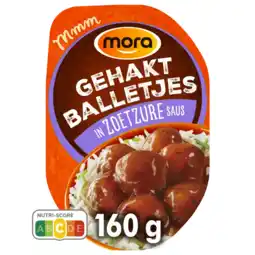 Albert Heijn Mora Gehaktballetjes in zoetzure saus aanbieding