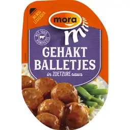 Albert Heijn Mora Gehaktballetjes in zoetzure saus aanbieding