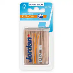 Albert Heijn Jordan Dental sticks fluoride mint extra thin aanbieding