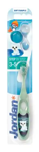 Albert Heijn Jordan Step by step tandenborstel 3-5 jaar soft aanbieding