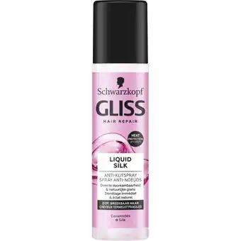 Albert Heijn Gliss Anti-klitspray liquid silk aanbieding