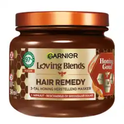 Albert Heijn Loving Blends Hair remedy honing goud masker aanbieding