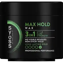 Albert Heijn Syoss Styling max hold wax aanbieding