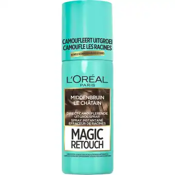 Albert Heijn L'Oréal Magic retouch uitgroeispray middenbruin aanbieding