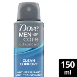 Albert Heijn Dove Men+care clean comfort deodorant spray aanbieding