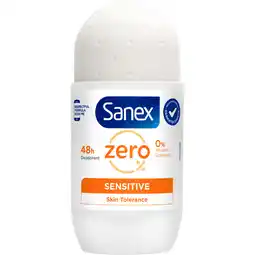 Albert Heijn Sanex Zero% sensitive deodorant roller aanbieding