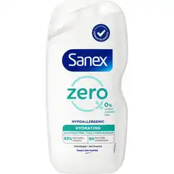 Albert Heijn Sanex Zero% hydrating douchegel alle huidtypes aanbieding
