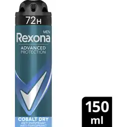 Albert Heijn Rexona Men cobalt dry anti-transpirant spray aanbieding