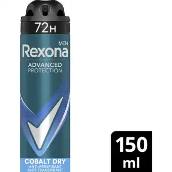 Albert Heijn Rexona Men cobalt dry anti-transpirant spray aanbieding