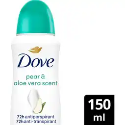 Albert Heijn Dove Pear & aloe vera deodorant spray aanbieding