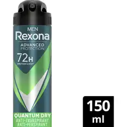 Albert Heijn Rexona Men dry quantum anti-transpirant spray aanbieding