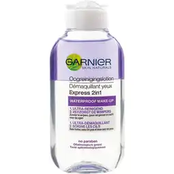 Albert Heijn Garnier Skinactive 2-in-1 oogreinigingslotion aanbieding