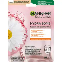 Albert Heijn Garnier Skinactive hydra kamille tissue masker aanbieding