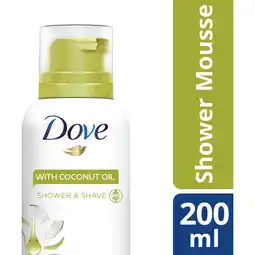 Albert Heijn Dove Coconut oil shower mousse aanbieding