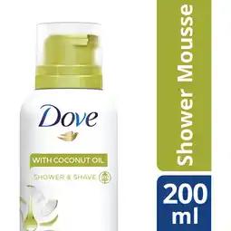 Albert Heijn Dove Coconut oil shower mousse aanbieding