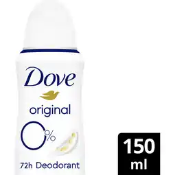 Albert Heijn Dove Original 0% deodorant spray aanbieding