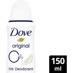 Albert Heijn Dove Original 0% deodorant spray aanbieding