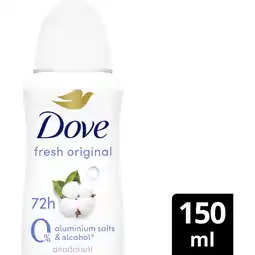 Albert Heijn Dove Original 0% deodorant spray aanbieding