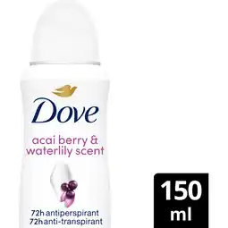 Albert Heijn Dove Acai & waterlily anti-transpirant spray aanbieding