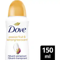 Albert Heijn Dove Passievrucht citroengras deodorant spray aanbieding