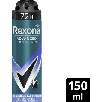 Albert Heijn Rexona Men invisible ice anti-transpirant spray aanbieding