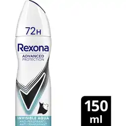 Albert Heijn Rexona Invisible aqua anti-transpirant spray aanbieding