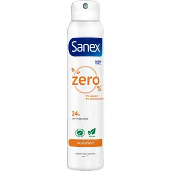 Albert Heijn Sanex Zero% sensitive deodorant spray aanbieding