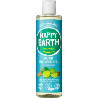 Albert Heijn Happy Earth Pure shower gel cedar lime aanbieding