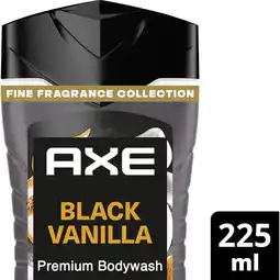 Albert Heijn Axe Black vanilla + fine fragrance showergel aanbieding