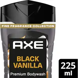 Albert Heijn Axe Black vanilla + fine fragrance showergel aanbieding