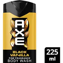 Albert Heijn Axe Black vanilla + fine fragrance showergel aanbieding