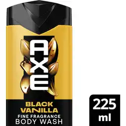 Albert Heijn Axe Black vanilla + fine fragrance showergel aanbieding