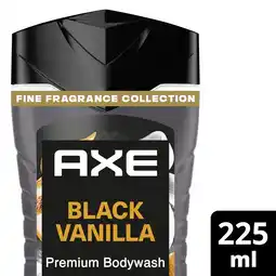 Albert Heijn Axe Black vanilla + fine fragrance showergel aanbieding