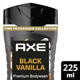 Albert Heijn Axe Black vanilla + fine fragrance showergel aanbieding
