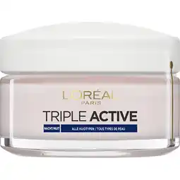 Albert Heijn L'Oréal Triple active nachtcrème alle huidtypen aanbieding