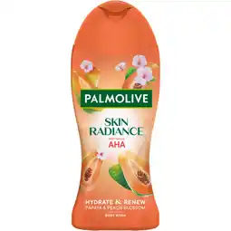 Albert Heijn Palmolive Skin radiance papaya & perzik body wash aanbieding
