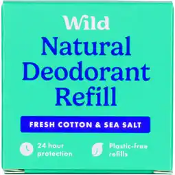 Albert Heijn Wild Deodorant fresh cotton & sea salt refill aanbieding