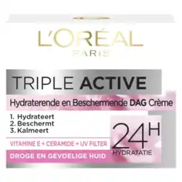 Albert Heijn L'Oréal Triple active hyraterende dagcrème aanbieding
