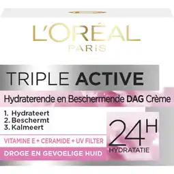 Albert Heijn L'Oréal Triple active hyraterende dagcrème aanbieding