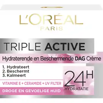 Albert Heijn L'Oréal Triple active hyraterende dagcrème aanbieding