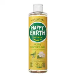 Albert Heijn Happy Earth Pure shower gel jasmine ho wood aanbieding