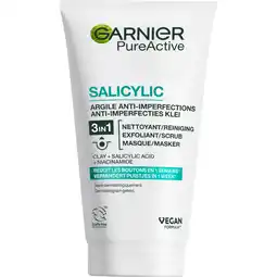 Albert Heijn Garnier Pureactive 3-in-1 klei gezichtsmasker aanbieding