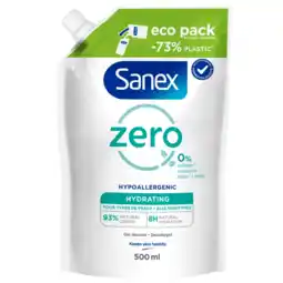 Albert Heijn Sanex Zero% douche alle huidtypen navul aanbieding