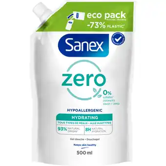 Albert Heijn Sanex Zero% douche alle huidtypen navul aanbieding