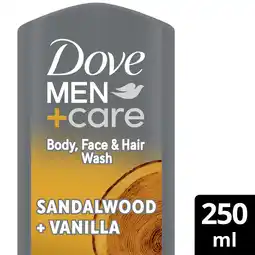 Albert Heijn Dove Men+care sandalwood + vanilla douchegel aanbieding