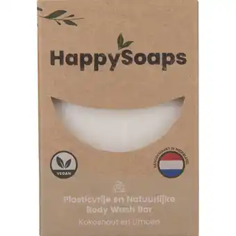 Albert Heijn HappySoaps Happy body bar kokosnoot & limoen aanbieding