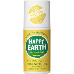 Albert Heijn Happy Earth Deo roller jasmine ho wood aanbieding