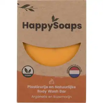 Albert Heijn HappySoaps Happy body bar arganolie en rozemarijn aanbieding