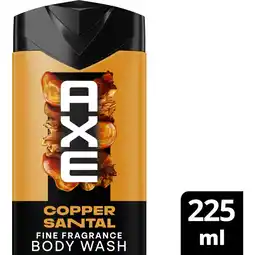 Albert Heijn Axe Copper santal + fine fragrance showergel aanbieding