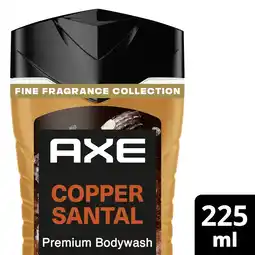 Albert Heijn Axe Copper santal + fine fragrance showergel aanbieding